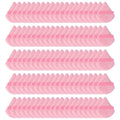 100 Count Triangle Powder Puffs – Soft Velour Makeup Sponge for Dry & Wet Foundation, Setting Powder & Face Cosmetics, Pink.