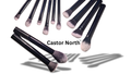 16-Piece Professional, Vegan-friendly Makeup Brush Set with Rotating Hard Case | Foundation, Eyeshadow & Concealer Brushes + 2 Blender Sponges & Powder Puff – Complete Face & Eye Beauty Kit.