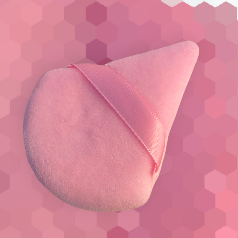100 Count Triangle Powder Puffs – Soft Velour Makeup Sponge for Dry & Wet Foundation, Setting Powder & Face Cosmetics, Pink.