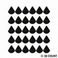30 Count Triangle Powder Puffs – Soft Velour Makeup Sponge for Dry & Wet Foundation, Setting Powder & Face Cosmetics, Black.