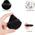 100 Count Triangle Powder Puffs – Soft Velour Makeup Sponge for Dry & Wet Foundation, Setting Powder & Face Cosmetics, Black.