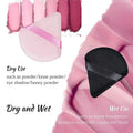 100 Count Triangle Powder Puffs – Soft Velour Makeup Sponge for Dry & Wet Foundation, Setting Powder & Face Cosmetics, Black.