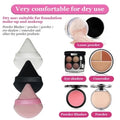100 Count Triangle Powder Puffs – Soft Velour Makeup Sponge for Dry & Wet Foundation, Setting Powder & Face Cosmetics, Black.