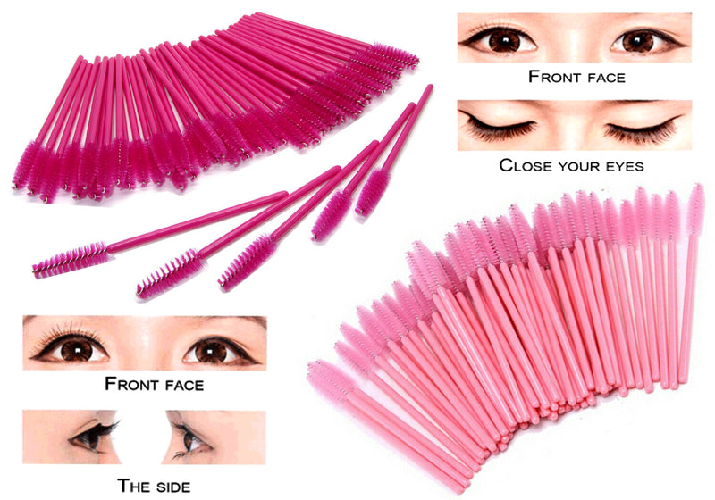 300 Counts Disposable Eyelash Spoolies – Mascara Wand Applicator for Lash Extensions, Eyebrow Grooming & Eye Makeup