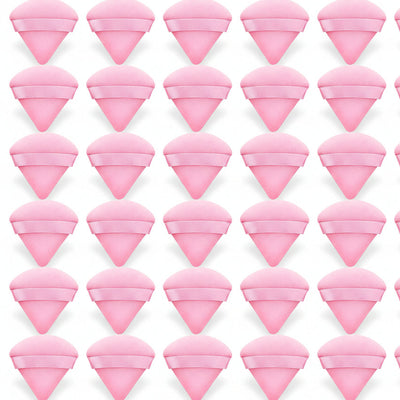 30 Count Triangle Powder Puffs – Soft Velour Makeup Sponge for Dry & Wet Foundation, Setting Powder & Face Cosmetics, Pink. (Copy)
